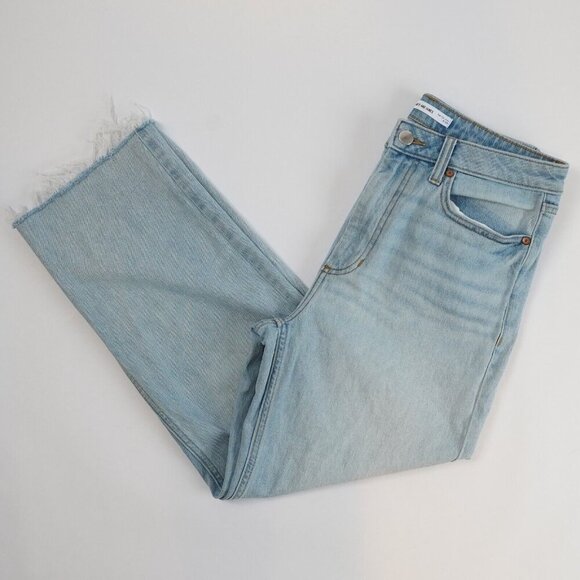 Elizabeth and James Distressed Wide Leg Crop Jeans - Size 8/29 - EUC - Picture 1 of 8